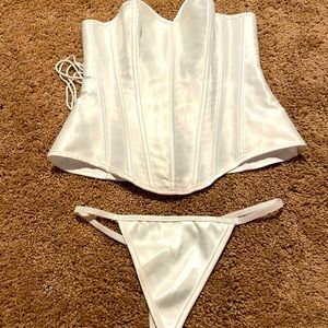White corset and panty